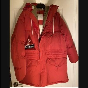 Moncler Men’s Red Parka Jacket Dedion Giubbotto US Size L 50 Tg 3